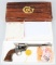 SCARCE COLT SA ARMY .44 NICKEL REVOLVER, BOXED