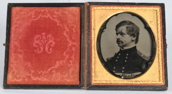 CIVIL WAR 1/6TH PLATE AMBROTYPE NATHANIEL BANKS