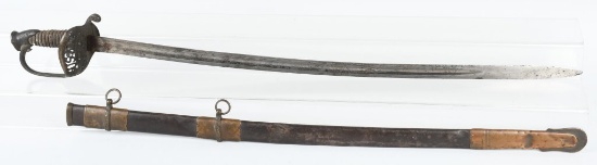 M 1850 FOOT OFFICER'S SWORD IDED TO 38TH OHIO VOLS