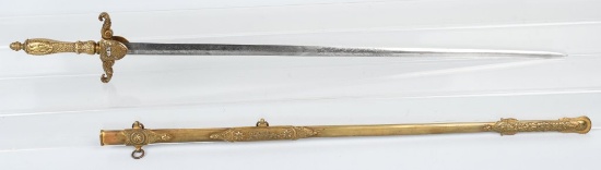 CIVIL WAR M 1840 MEDICAL STAFF SWORD - IDENTIFIED