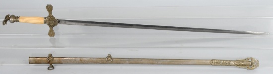 19TH CENTURY FRATERNAL OR MILITIA  SWORD