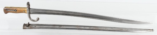 M 1866 CHASSEPOT BAYONET GERMAN MARKED - CAPTURED