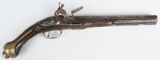 ANTIQUE MIDDLE EASTERN .64 FLINTLOCK PISTOL