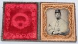 CIVIL WAR 1/6TH PLATE TINTYPE UNION SOLDIER