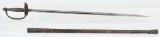 CIVIL WAR M 1840 AMES NCO SWORD & SCABBARD 1862