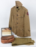 WWI 29TH ENGINEERS G-2-C CO.M UNIFORM & CASE IDED