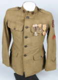 WWI 3RD ARMY 37TH ENGINEERS UNIFORM TUNIC IDED