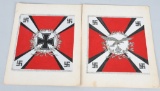 2- LUFTWAFFE STANDARTE FLAG CONCEPT PAINTINGS