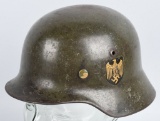 WWII NAZI GERMAN M 35 DOUBLE DECAL HELMET