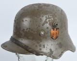 WWII NAZI GERMAN M18 EAR CUT-OUT TRANSITION HELMET