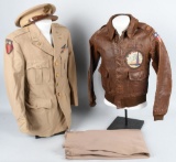 WWII US ARMY AIR FORCE CBI A-2 UNIFORM GROUP IDED