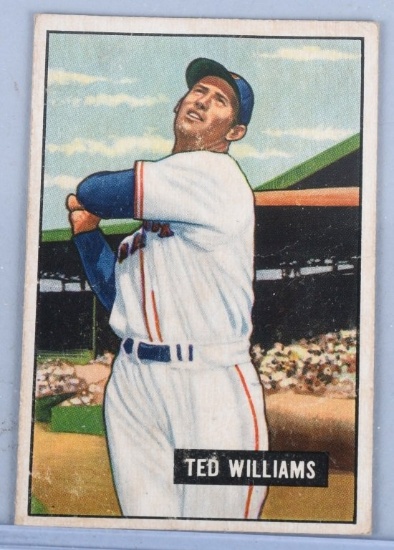 TED WILLIAMS 1951 BOWMAN BASEBALL CARD