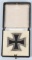 WWII NAZI GERMAN WWII CASED 1ST CLASS IRON CROSS