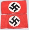 2- WWII NAZI NSDAP POLITICAL SWASTIKA ARM BANDS