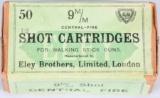 RARE SEALED 9mm CANE GUN ROUNDS, ELEY BROTHERS