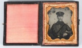 1850s 1/9th PLATE AMBROTYPE M 1840 FORAGE CAP