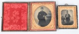 CIVIL WAR AMBROTYPE & POST WAR BUGLER TINTYPE