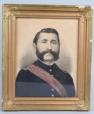 CIVIL WAR UNION OFFICER WATERCOLOR PORTRAIT