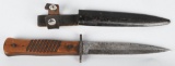 WWI IMPERIAL GERMAN TRENCH KNIFE W SCABBARD & FROG