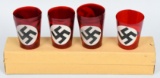 WWII NAZI GERMAN PLASTIC VOTIVE CANDLE HOLDERS