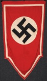 WWII NAZI GERMAN PODIUM BANNER - SHIELD SHAPED
