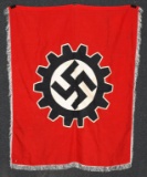 WWII NAZI GERMAN DAF FLAG WITH FRINGE