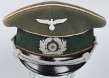 NAZI GERMAN WWII ARMY INFANTRY OFFICERS VISOR CAP