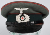 NAZI GERMAN WWII ARMY ARTILLERY NCO VISOR CAP