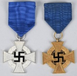 WWII NSDAP POLITICAL FAITHFUL SERVICE BADGE LOT 2