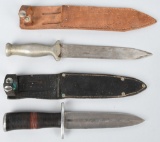 WWII U.S. THEATER MADE FIGHTING KNIFE LOT