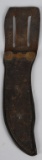 WWII US THEATER MADE LEATHER KNIFE SCABBARD