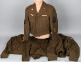 WWII U.S. LOT OF 4 IKE JACKETS - TWO NAMED