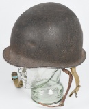 WWII US M1 FIXED BALE, FRONT SEAM HELMET
