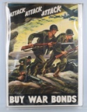 WWII U.S. POSTER WAR BONDS BY FERDINAND WARD 1942