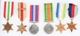 WWII BRITISH MEDAL GROUP - 6 MEDALS