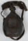 19TH CENTURY LEATHER COVERED GLASS FLASK CANTEEN
