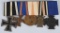 WWI IMPERIAL GERMAN 5 MEDAL PLACEMENT BAR