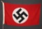 WWII NAZI GERMAN PARTY FLAG - MANUFACTURER MARKED