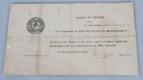 1824 MAINE MILITIA DOCUMENT - WITH STATE SEAL