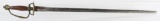 18TH CENTURY RAPIER SWORD WITH BRASS HILT