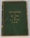 CIVIL WAR ARMY REGISTER FOR 1861-62 -AUTHOR'S COPY