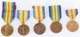 WWI VICTORY MEDALS US FRANCE BRITAIN ITALY BELGIUM