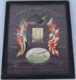 U.S. NAVY SILK & EMBROIDERED CRUISE MEMORIAL 1921