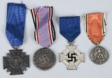 WWII NAZI GERMAN 4 MEDAL LOT