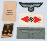 WWII NAZI GERMAN INSIGNIA LOT (4)