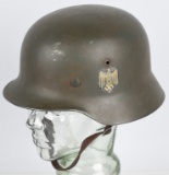 WWII NAZI GERMAN M 35 DOUBLE DECAL ARMY HELMET