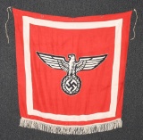 WWII NAZI GERMAN EAGLE PODIUM BANNER FLAG