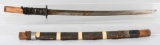 JAPANESE WAKIZASHI SWORD and SAYA, signed BLADE
