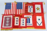 WWII US HOME FRONT 7 SON IN SERVICE FLAGS -1 GOLD