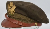 WWII UNITED STATES ARMY OFFICER CRUSHER CAP